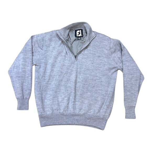 Footjoy XL Gray Quarter-Zip Pullover Sweatshirt For Men Lightweight Knit Golf - Picture 1 of 4